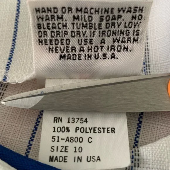 Vintage 80s Manhattan Plaza Bold Pinstripe Puff Sleeve Blazer Top USA Ma… - Picture 6 of 16